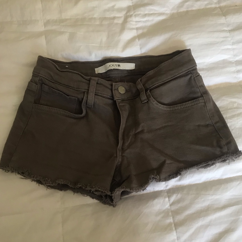 Joe’s Jeans grey denim cutoff shorts